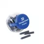Pelikan 4001 cartuchos de tinta curtos Standard International para caneta de tinta permanente, azul-real, apagável e lavável, 30 cartuchos em frasco 300003745