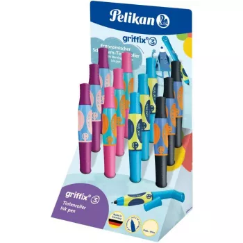 Pelikan griffix roller de tinta, expositor de balcão, zona de pega ergonómica, para destros, azul-real (605366)