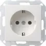 Gira System 55 tomada Schuko, branco puro acetinado, 16 A, encastrar 018827