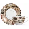 Ritzenhoff & Breker CREMA conjunto de cappuccino, 4 peças, porcelana, impressão de motivo, lavável na máquina de lavar louça 422108