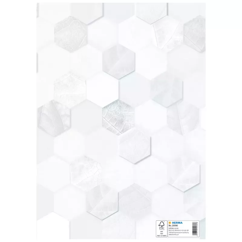 HERMA capa de caderno X capa de caderno, cartão, DIN A4, branco, pack de 10 20080