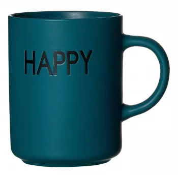 Ritzenhoff & Breker PETROL HAPPY conjunto de chávenas de café, 390 ml, porcelana, lavável na máquina de lavar louça, 4 peças 425642