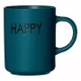 Ritzenhoff & Breker PETROL HAPPY conjunto de chávenas de café, 390 ml, porcelana, lavável na máquina de lavar louça, 4 peças 425642