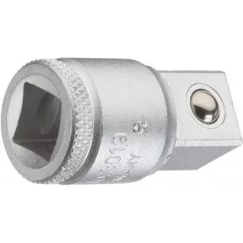 Gedore 3019 adaptador de chave de caixa de 1/2 polegadas quadrado fêmea para 3/4 polegadas quadrado macho, 44 mm, aço cromo-vanádio 6236010