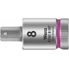 Wera Zyklop 8740 B HF chave de caixa de 6 faces interior de 3/8 de polegada, 8 mm, com função de retenção 05003039001
