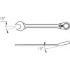 GEDORE chave combinada de roquete UD 16 mm, reversível, 72 dentes, cromada 2297337