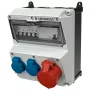 MENNEKES AMAXX Combinação de tomadas, IP44, 32A, 400V, 1x CEE 32A 5p, 2x Schuko 16A, interruptor diferencial 30mA, disjuntor 920080