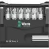 Wera Bit-Check BC 12 Wood 2 Conjunto de bits para aparafusar, 12 peças, encaixe sextavado de 1/4