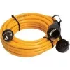 AS Schwabe 25 m Cabo de extensão de borracha laranja com ficha e tomada Schuko, 3G1,5 mm², IP44, 16 A, 230 V 59225