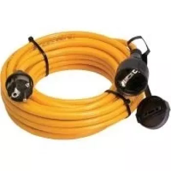 AS Schwabe 25 m Cabo de extensão de borracha laranja com ficha e tomada Schuko, 3G1,5 mm², IP44, 16 A, 230 V 59225