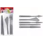 Conjunto de espátulas Marabu, plástico, 5 peças, para tintas pastosas, pastas de textura, tintas acrílicas, tintas a óleo, géis 0173000000031