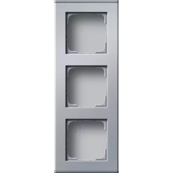 Moldura de cobertura tripla Gira E2 alumínio, mate, System 55 136326