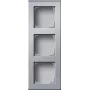 Moldura de cobertura tripla Gira E2 alumínio, mate, System 55 136326
