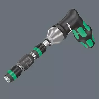 Cabo de chave de fendas porta-bits Wera 05052501001 com mandril de troca rápida Rapidaptor, encaixe sextavado de 1/4 polegadas, punho Kraftform multicomponente