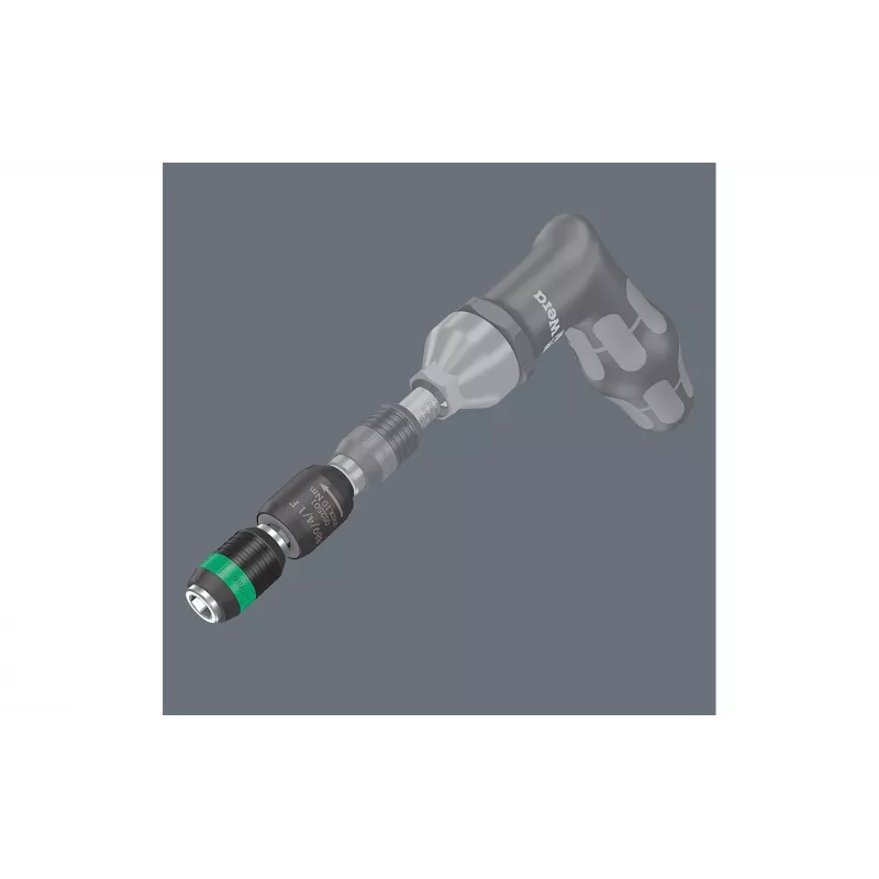 Cabo de chave de fendas porta-bits Wera 05052501001 com mandril de troca rápida Rapidaptor, encaixe sextavado de 1/4 polegadas, punho Kraftform multicomponente