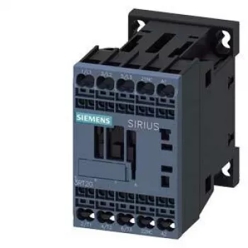 Contator de potência Siemens SIRIUS 3RT2 3RT2018-2AP02, tripolar, 18 A, bobina 24 V AC, terminais de parafuso