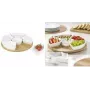 Conjunto de servir giratório Esmeyer SUSAN de 7 peças, tabuleiro de bambu com 6 taças de porcelana, 345 mm 302-060