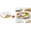 Conjunto de servir giratório Esmeyer SUSAN de 7 peças, tabuleiro de bambu com 6 taças de porcelana, 345 mm 302-060