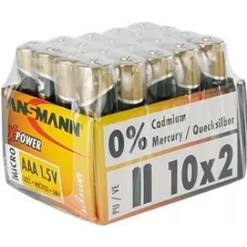 Pilhas alcalinas ANSMANN X-POWER Micro AAA 1,5 V - pack de 20 5015671