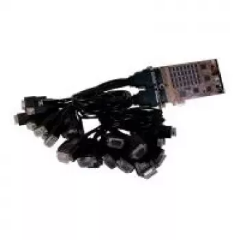 Placa serial RS-232 PCIe EXSYS EX-44032 de 32 portas com cabos Octopus