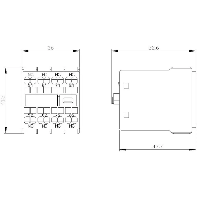 Bloco de contactos auxiliares SIEMENS 40E SB10E S00 3RH2911-2G (3RH29112GA04)
