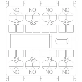 Siemens Bloco de contactos auxiliares 3RH2911-2XA40-0MA0, tetrapolar, 2NO+2NC