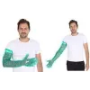 HYGOSTAR SOFTLINE LONG PLUS Luvas descartáveis de LDPE, verde, tamanho único, punho elástico no braço, lisas e macias, 1 unid. 2621