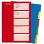 HERLITZ Separadores de plástico A4, 10 divisórias, em branco, cores sortidas, PP 0,12 mm, multifuração, com folha de rosto (10715415)