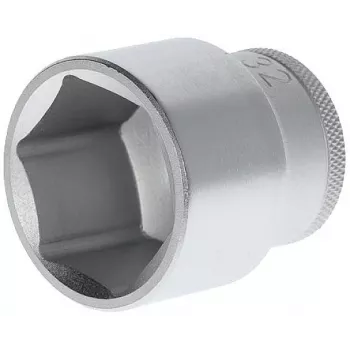 GEDORE Chave de caixa sextavada com encaixe de 1/2 polegadas 32 mm, 6 cantos, cromada, DIN 3124 6132740