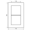 JUNG LSP 982 GLAS Moldura de vidro 2 módulos, LS PLUS, 115 x 186 x 11 mm
