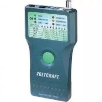 Voltcraft CT-5 Testador de cabos múltiplo para RJ-45, BNC, RJ-11, IEEE 1394, USB