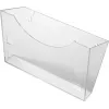 HELIT H6103008 Suporte de parede para expositor de brochuras, cinzento-transparente