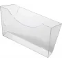 HELIT H6103008 Suporte de parede para expositor de brochuras, cinzento-transparente