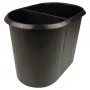 HELIT the double Papelão oval, 20 L, preto, PE, sem tampa, parte 1 (H6103795)
