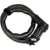 FISCHER Fechadura de corrente articulada para bicicleta 900 mm, 24 mm elos de aço temperado, preto com suporte de quadro 85860