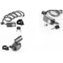 FISCHER FAHRRAD Fechadura de cabo em espiral antracite com alarme e chave 85908:FISCHER
