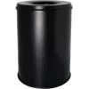 Helit H2515495 Caixote do lixo em aço com tampa corta-chamas, 15 litros, preto, redondo