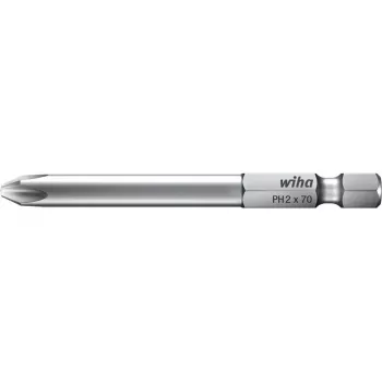 Wiha Phillips PH1 25mm Hex E6.3 Bit em aço cromo-vanádio 22509