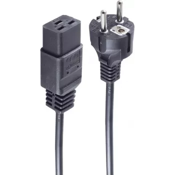 SHIVERPEAKS Basic Cabo de alimentação Schuko para IEC C19, 3 m, 16 A, preto BS60015-S
