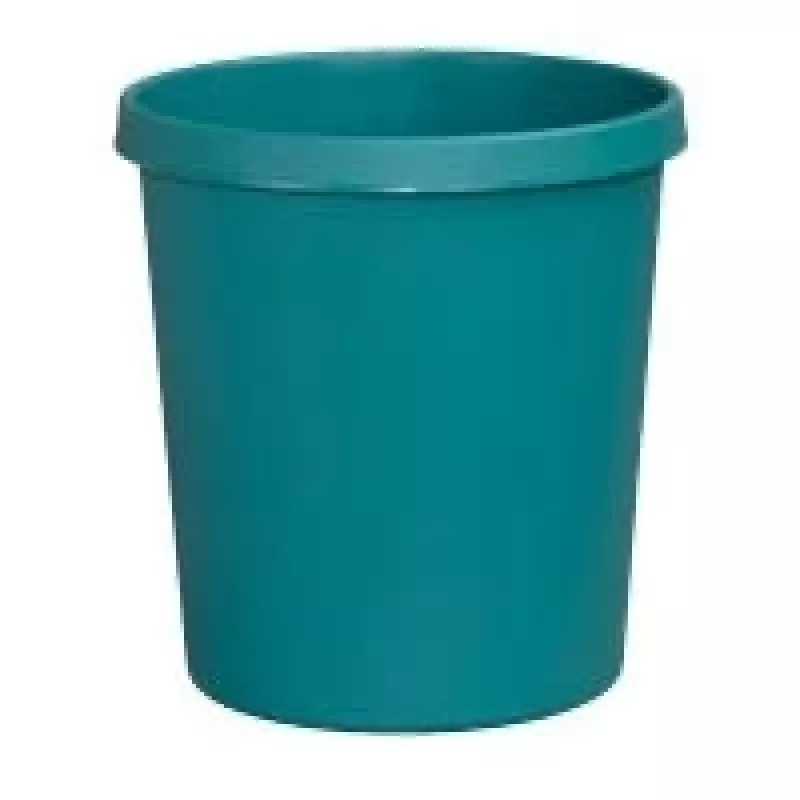 HELIT H61058-52 Caixote do lixo redondo de plástico 18L verde