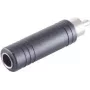 ShiverPeaks Adaptador de áudio, ficha RCA para tomada jack mono de 6,3 mm, metal, niquelado (BS57005)