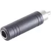 ShiverPeaks Adaptador de áudio, ficha RCA para tomada jack mono de 6,3 mm, metal, niquelado (BS57005)