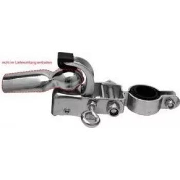 FISCHER Engate de atrelado para bicicleta para atrelado de carga, aço maciço, montagem universal no espigão de selim, preto, 1 unid. 86386