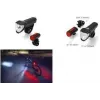 FISCHER Conjunto de iluminação LED para bicicleta TWIN, luz frontal 50/25/15 lux, recarregável por USB, aprovado StVZO 50428