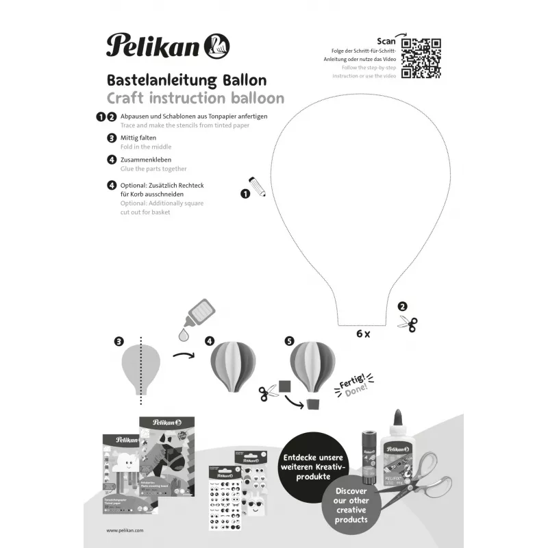 Pelikan Bloco de cartão colorido DIN A5, 40 folhas, 120 g/m², 21 cores, colado no topo 300002259