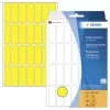 HERMA 2361 Etiquetas de papel autoadesivas permanentes mate amarelas, 13 x 40 mm, 896 etiquetas (32 folhas x 28)