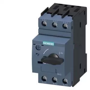 Siemens SIRIUS 3RV2 Disjuntor para proteção de transformadores 4,5-6,3A, tripolar, terminais de parafuso, 690V AC 3RV24111GA10