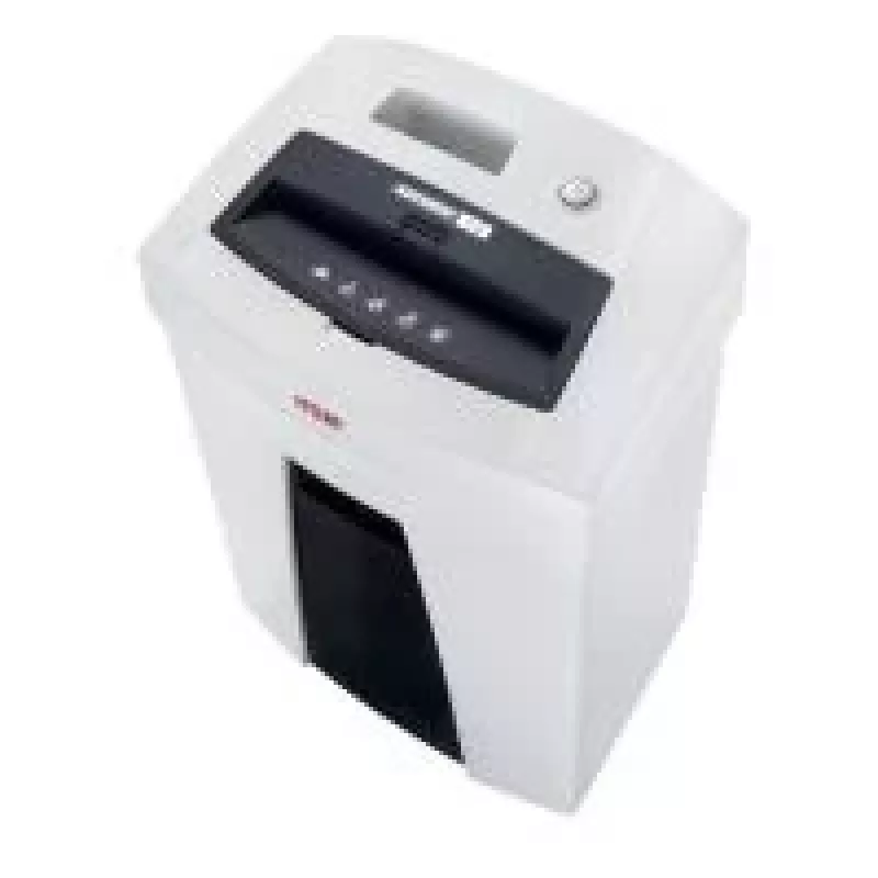 HSM SECURIO C16 Destruidora de documentos de corte em tiras com pré-triturador, nível de segurança P-2, tiras de 6 mm, 15-17 folhas, recipiente de 25 L, preta 1901111