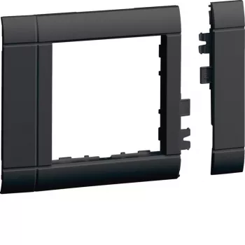 Hager GR0800A9011 tampa de moldura para entrada de cabos OT800, 80mm, preto grafite (RAL 9011)