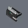Wera 05073406001 conjunto de pontas de aço inoxidável, 7 peças, Phillips PH1/PH2, Pozidriv PZ1/PZ2, fenda 1,0x5,5, Hex-Plus 4/5 mm, encaixe sextavado 1/4 polegadas, comprimento 25 mm